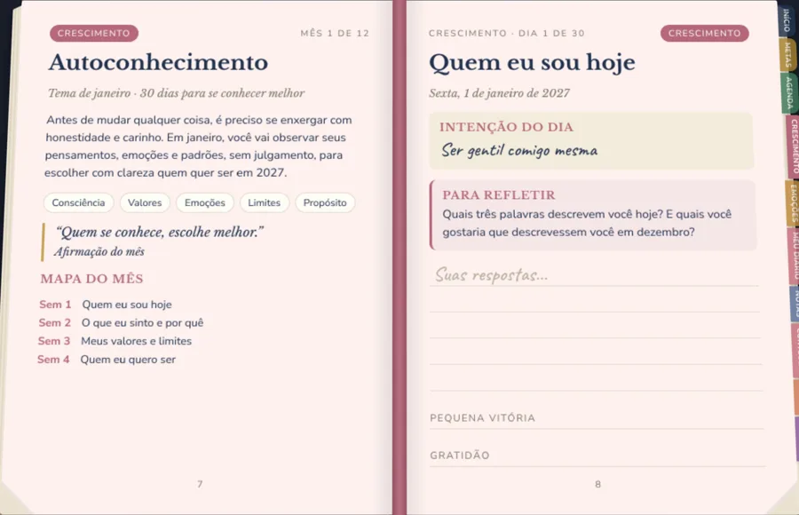 Página do Planner Pessoal 2027