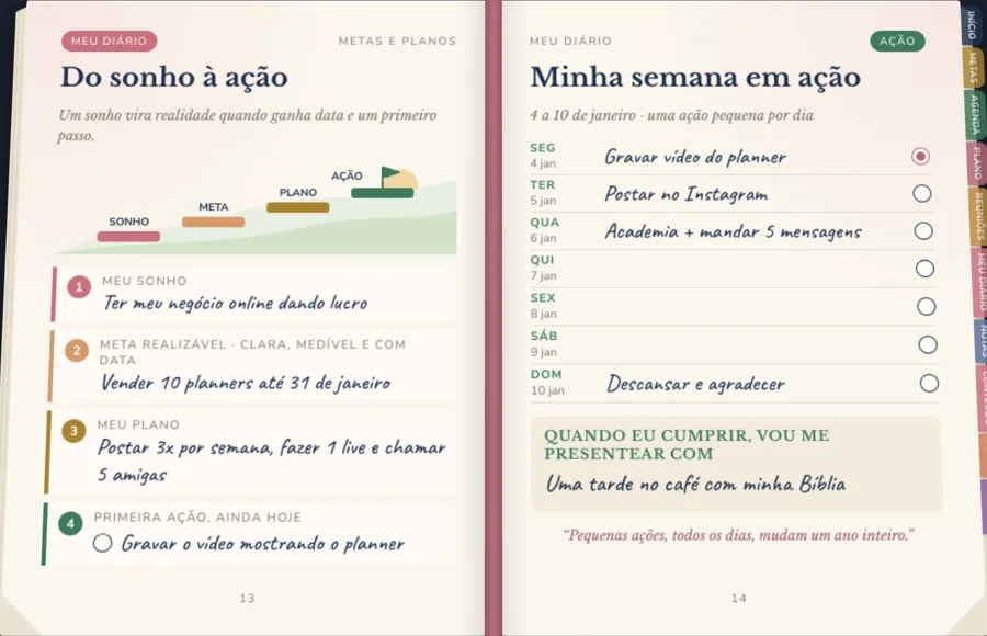 Página do Planner Profissional 2027 · Bônus 2