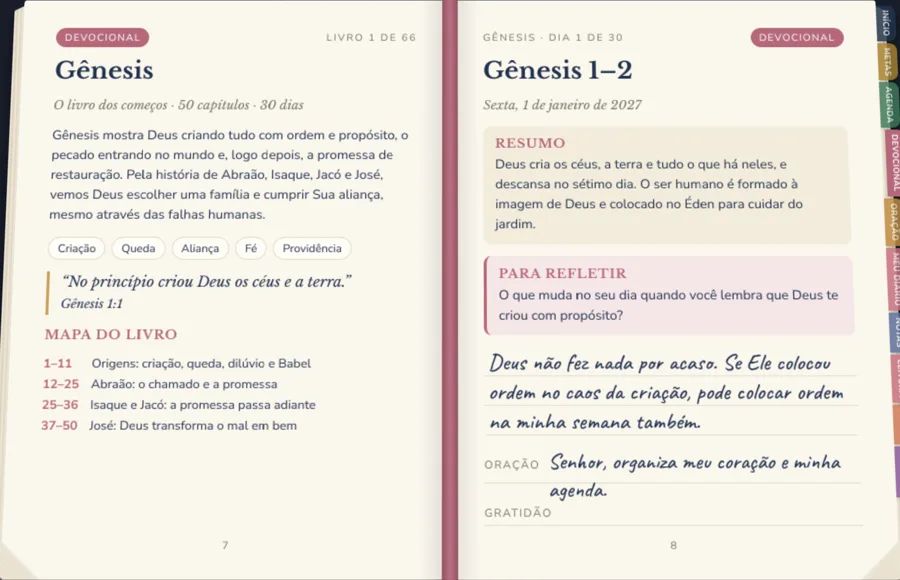 Página do Planner Espiritual 2027 · Bônus 1