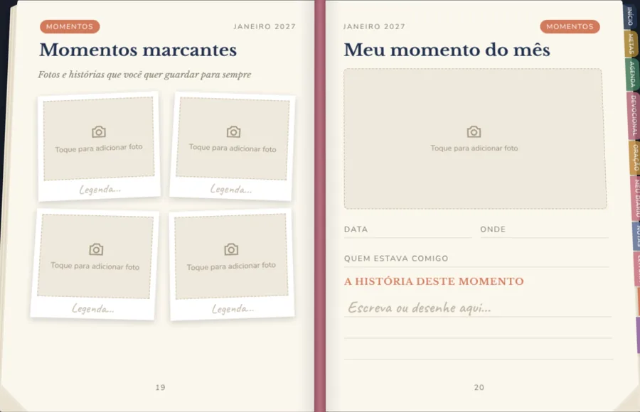 Página do Planner Espiritual 2027 · Bônus 1